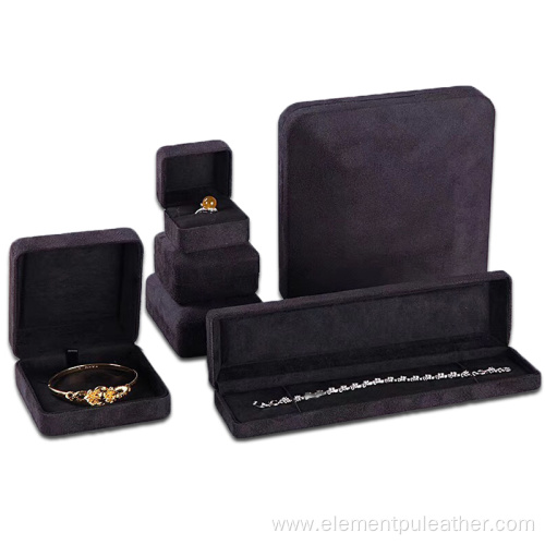 Microfiber Suede black material for jewelry set box